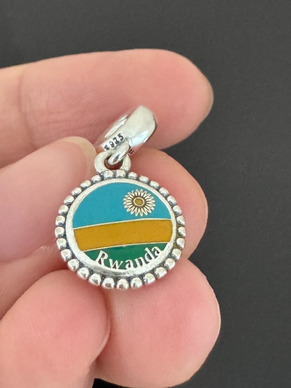 Pandora Rwanda Flag Exclusive Charm